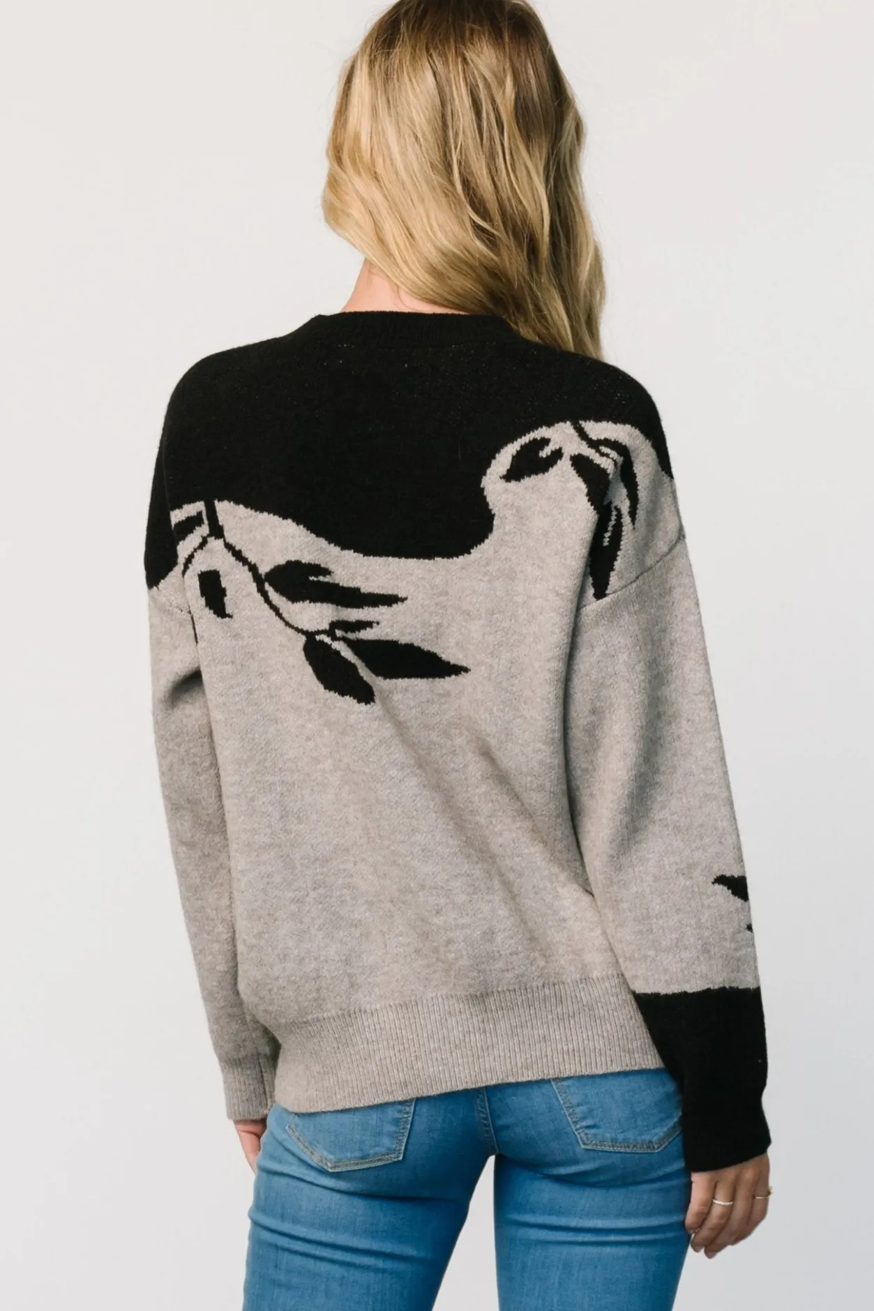 New Baltic Born Teresa Sweater | Gray + Black Gray+Black