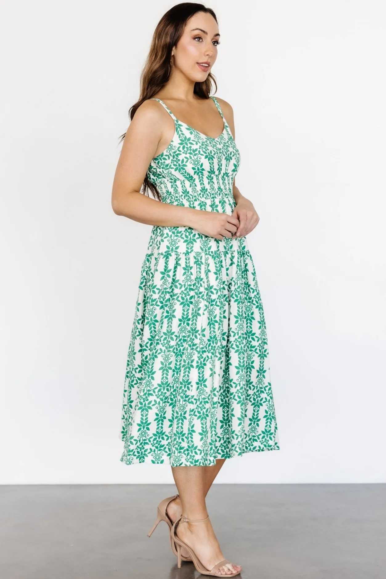 Online Baltic Born Thebes Tank Midi Dress | Green Print GreenPrint