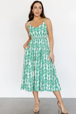 Online Baltic Born Thebes Tank Midi Dress | Green Print GreenPrint