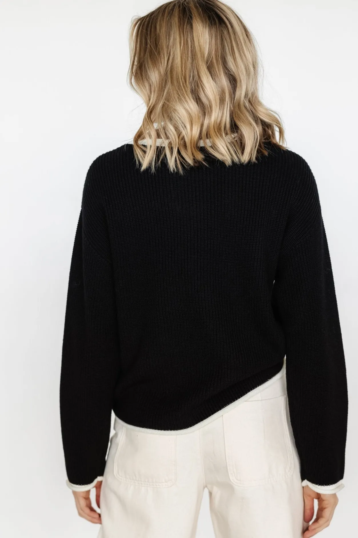 Online Baltic Born Tiffany Knit Sweater | Black + Off White Black+OffWhite