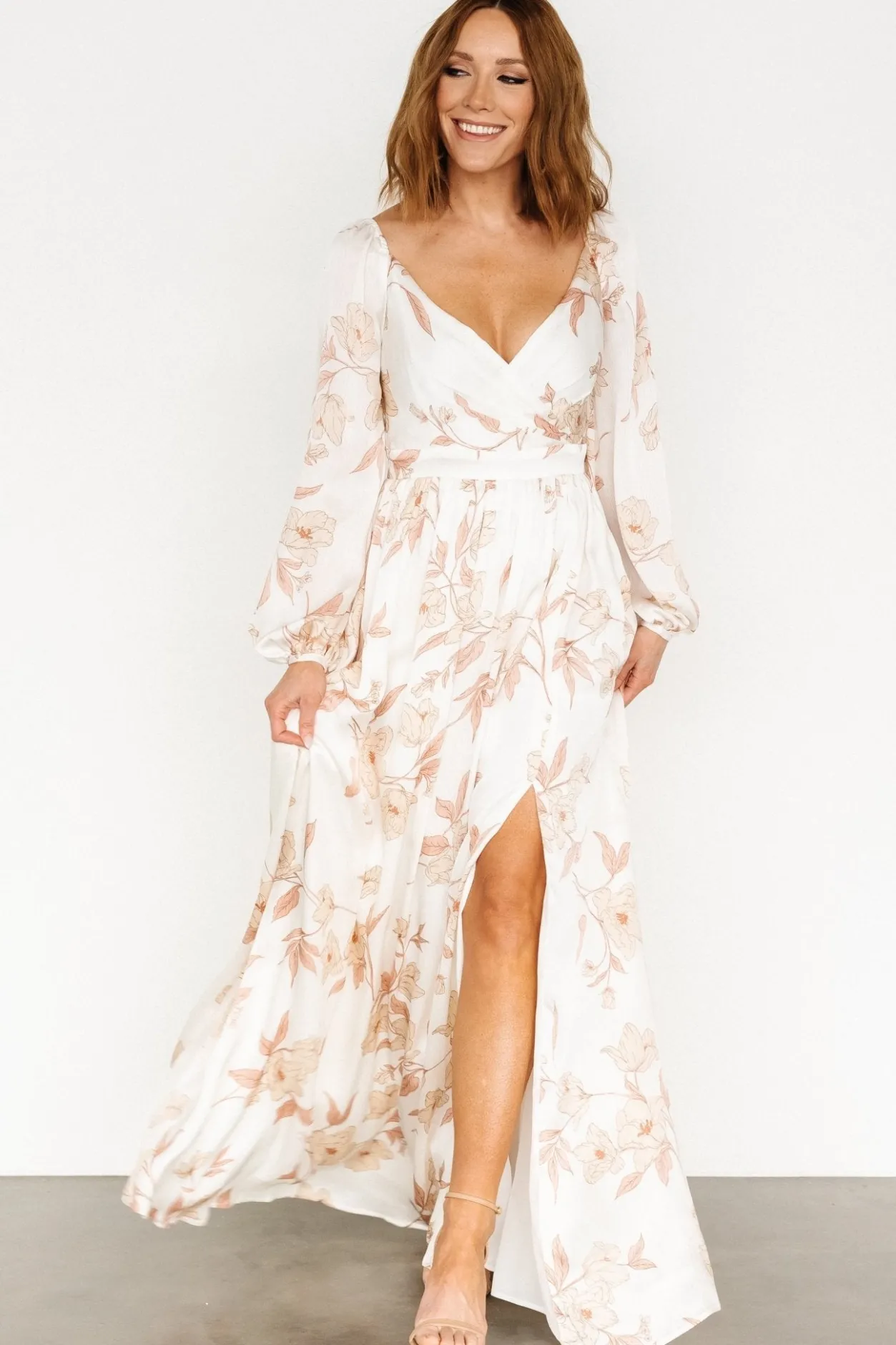 Outlet Baltic Born Tristan Maxi Dress | White Floral WhiteFloral