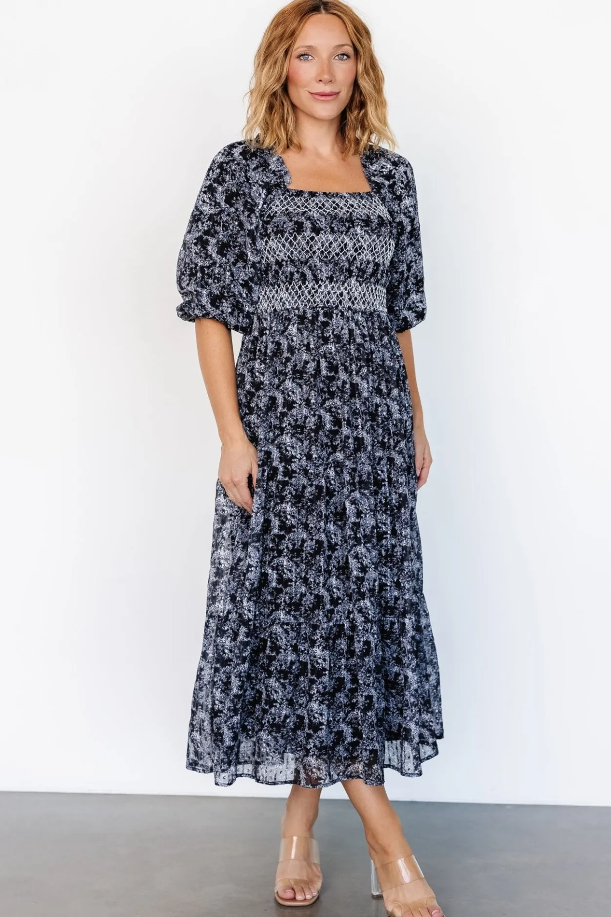 Online Baltic Born Tulsa Smocked Dress | Black + White Black+White