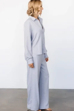 New Baltic Born Tuscany Button Top | Blue Gray BlueGray