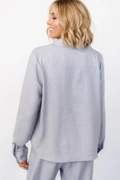 New Baltic Born Tuscany Button Top | Blue Gray BlueGray