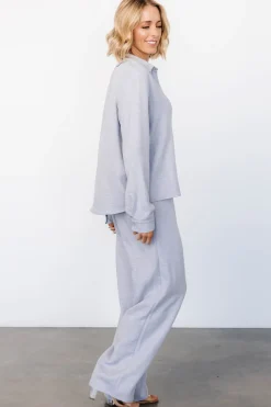 New Baltic Born Tuscany Button Top | Blue Gray BlueGray