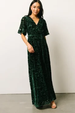 Best Baltic Born Uma Velvet Maxi Dress | Dark Green DarkGreen