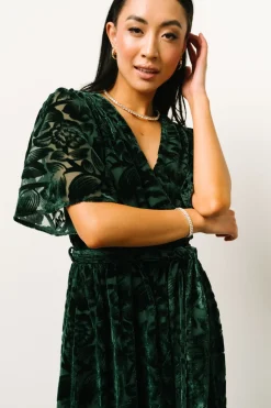 Best Baltic Born Uma Velvet Maxi Dress | Dark Green DarkGreen