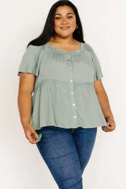 Sale Baltic Born Unity Button Up Top | Sage