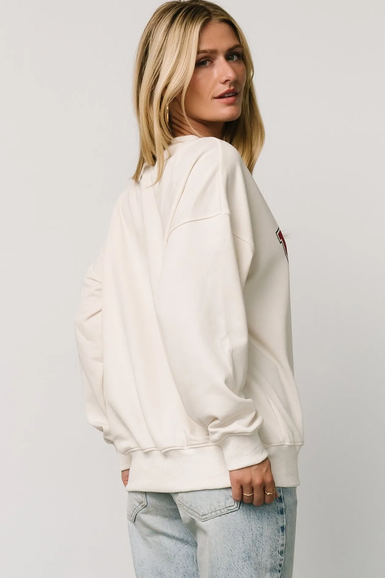 Outlet Baltic Born USA Oversized Sweatshirt | Ivory