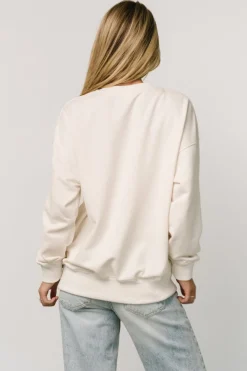 Outlet Baltic Born USA Oversized Sweatshirt | Ivory