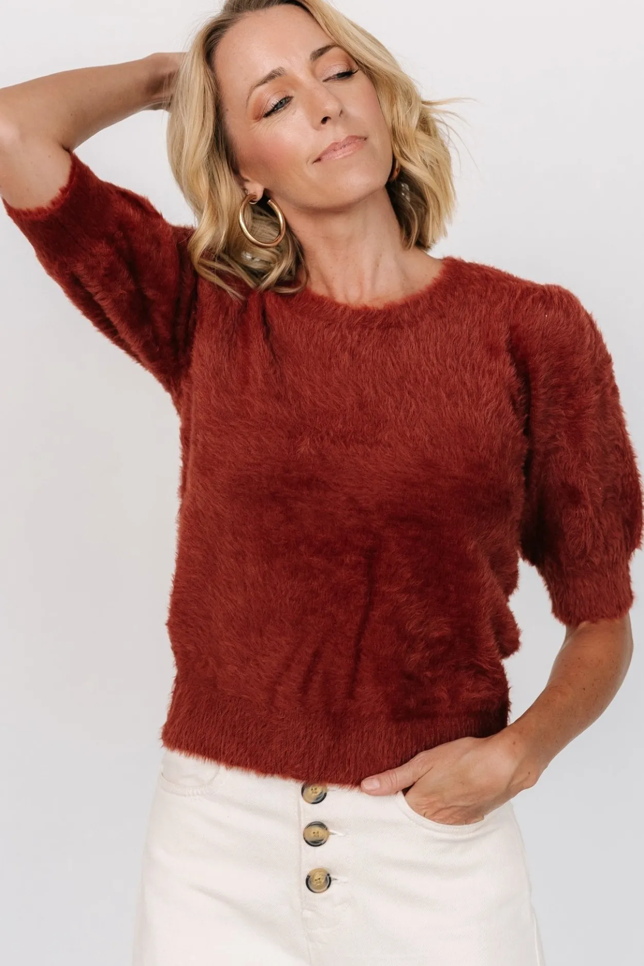 Fashion Baltic Born Vail Sweater Top | Brick