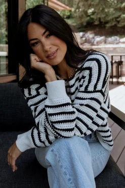 Hot Baltic Born Valeria Knit Sweater | Black + Ivory Black+Ivory