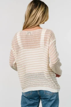 Hot Baltic Born Valissa Open Knit Top | White + Sand White+Sand