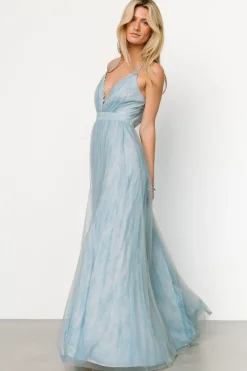 Best Baltic Born Vasia Lace Tulle Maxi Dress | Soft Blue SoftBlue