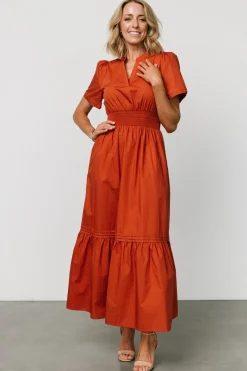 Discount Baltic Born Vera Maxi Dress | Deep Rust DeepRust
