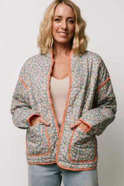 Online Baltic Born Vida Jacket | Dusty Blue + Coral Floral DustyBlue+CoralFloral