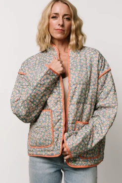Online Baltic Born Vida Jacket | Dusty Blue + Coral Floral DustyBlue+CoralFloral