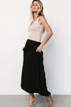 Clearance Baltic Born Vinny Pleated Maxi Skirt | Black