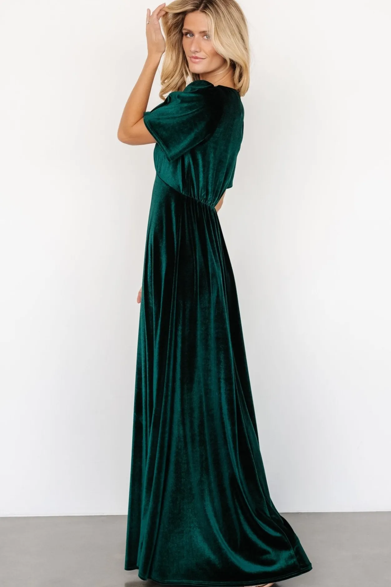 Discount Baltic Born Vivian Velvet Maxi Dress | Emerald