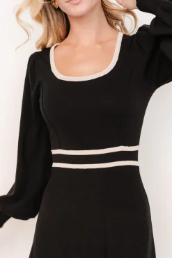 Fashion Baltic Born Winslet Knit Dress | Black + Cream Black+Cream