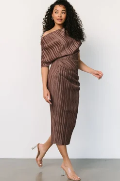 Fashion Baltic Born Winslow Pleated Midi Dress | Mink