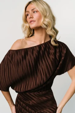 Best Baltic Born Winslow Pleated Midi Dress | Dark Brown DarkBrown