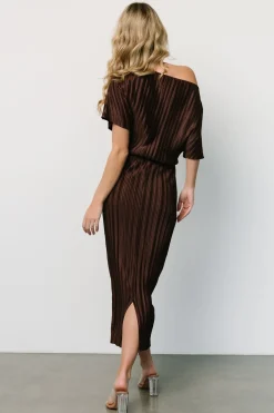Best Baltic Born Winslow Pleated Midi Dress | Dark Brown DarkBrown