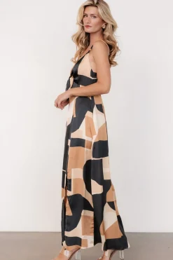 Fashion Baltic Born Xanthe Slip Dress | Midnight + Taupe Print Midnight+TaupePrint