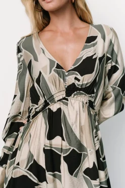 Fashion Baltic Born Zinnia Maxi Dress | Black + Eucalyptus Print Black+EucalyptusPrint