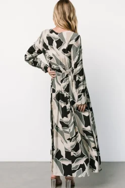 Fashion Baltic Born Zinnia Maxi Dress | Black + Eucalyptus Print Black+EucalyptusPrint